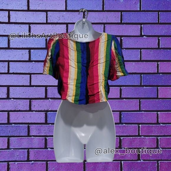 Forever21 Rainbow Croptop(L017)- Size M for Women - Picture 4 of 6